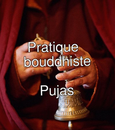 Pratique<br/>bouddhiste<br/><br/>   Pujas